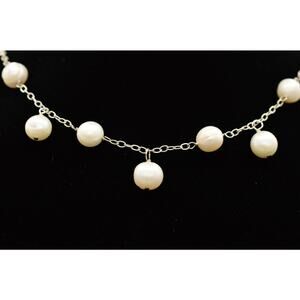 Vivian Feiler Beverly Hills Designer Sterling Silver Pearl Necklace Chain Bin6